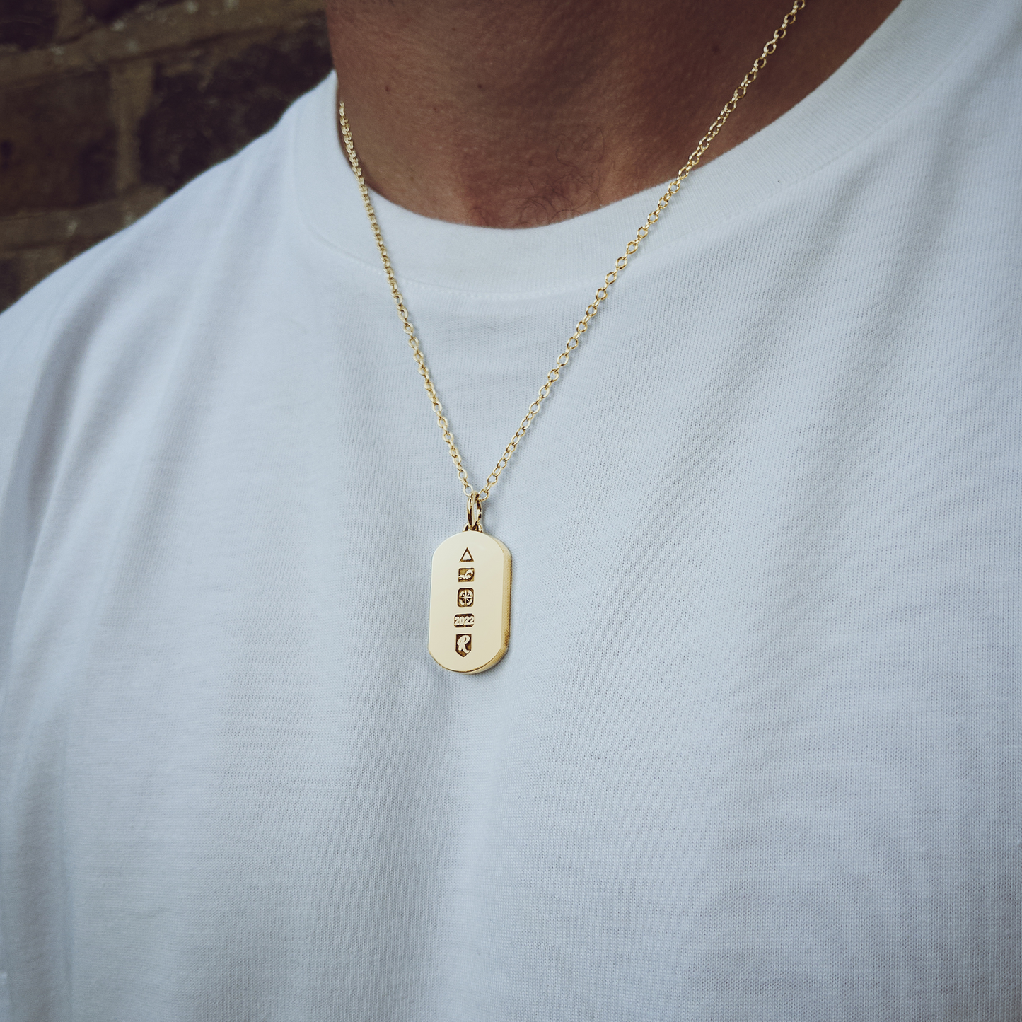 Classic Dog Tag (Solid Gold)